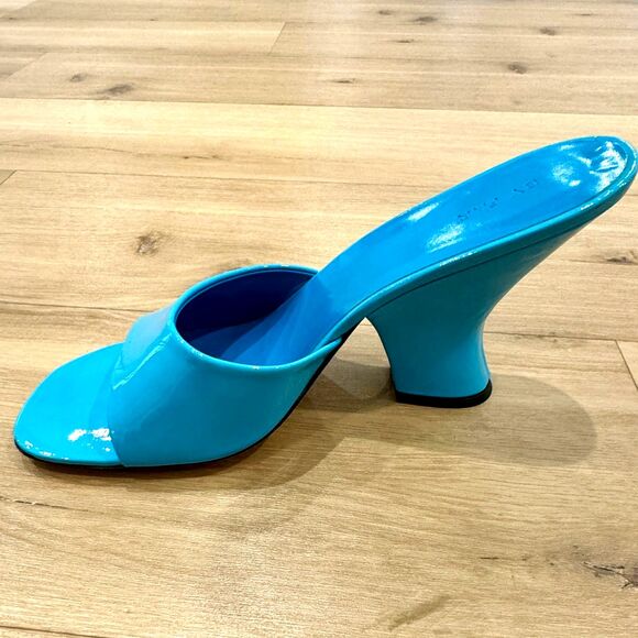 BY FAR Turquoise Open-Toe Mules - Picture 7 of 11